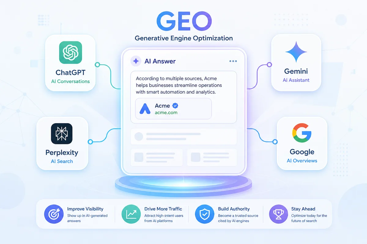 GEO generative engine optimization diagram