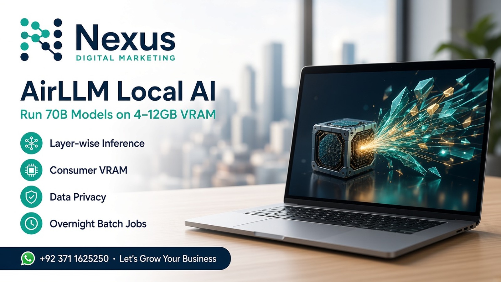 Nexus Digital Marketing — AirLLM local AI deployment without enterprise VRAM