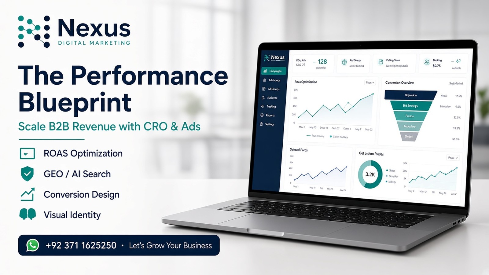 Nexus Digital Marketing — B2B performance blueprint for ROAS, GEO, and conversion design